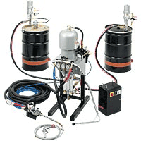 Graco Hydra Cat connected to storage devices ready for use