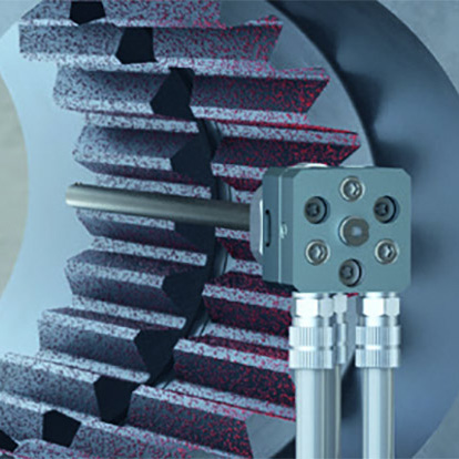 Spray valve application for spraying internal items